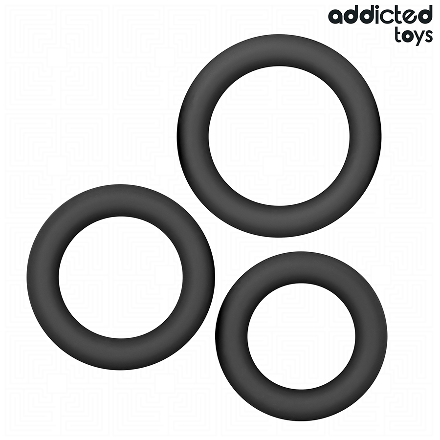 Lot 3 Anneaux Péniens Silicone Modèle 1 - Addicted Toys