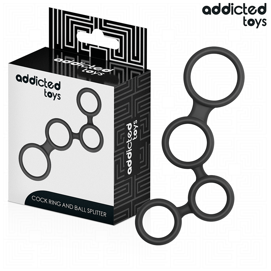 Anneau Pénien avec Séparateur Testicules Multi-Tailles - Addicted Toys