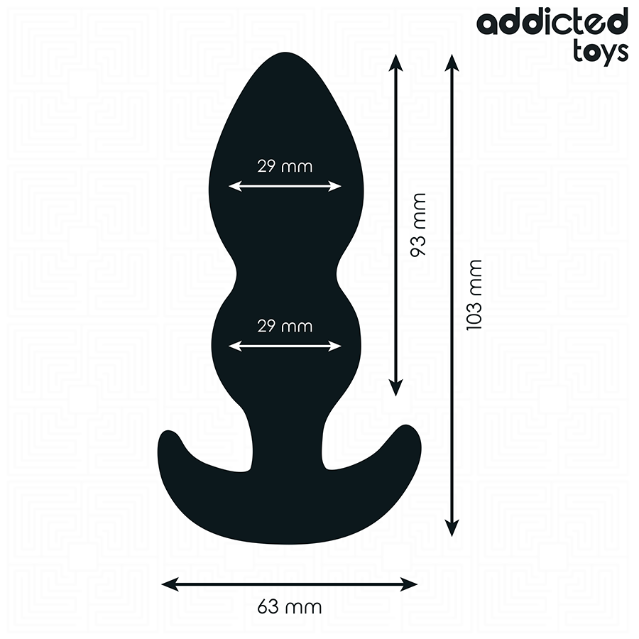Plug Anal Boules Double S 10,3cm - Addicted Toys