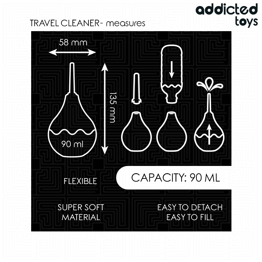 Poire de Lavement Anal Travel Size S 90ml - Addicted Toys