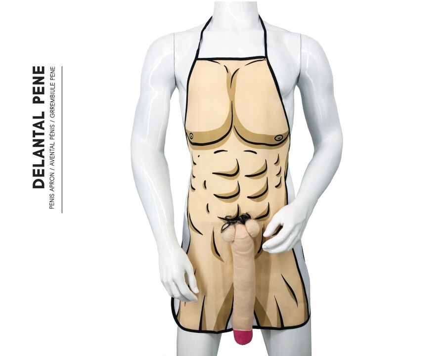 Tablier Humoristique Pénis 3D Musculaire - Diablo Picante