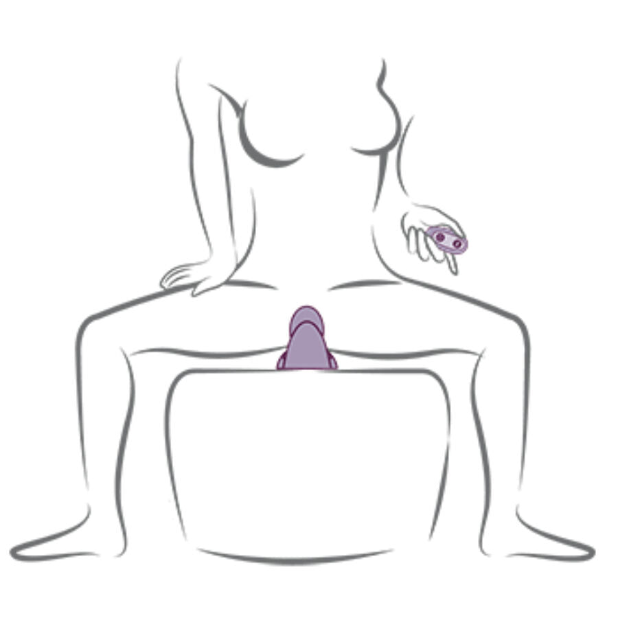 Vibromasseur Assis Ruby Glow Violet - Rocks-Off