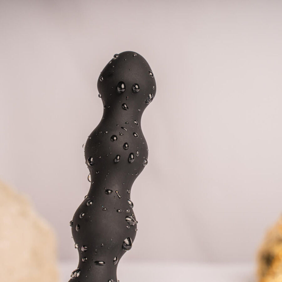 Plug Anal Vibrant Petite Sensations Pearls Noir - Rocks-Off