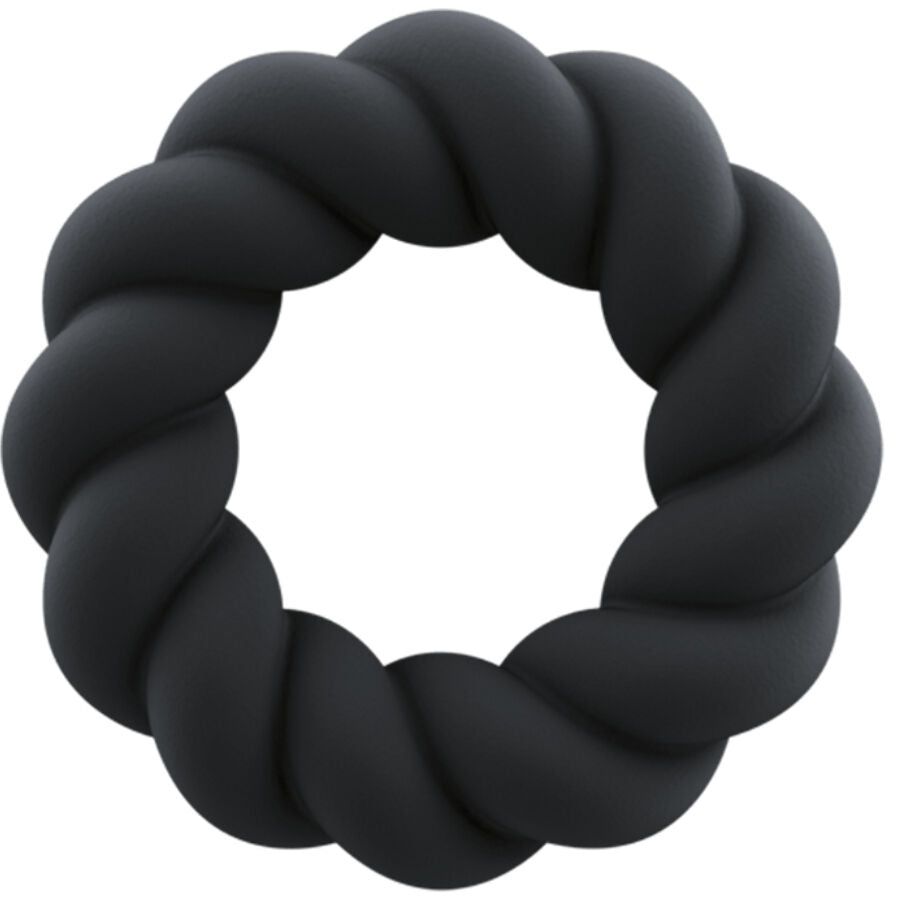 Anneau Pénien Masturbation Twist Noir - Rocks-Off