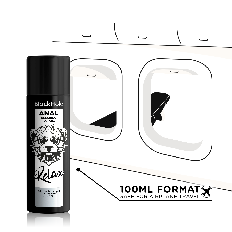 Lubrifiant Relaxant Anal Jojoba Relax 100ml - Black Hole - BLACK HOLE
