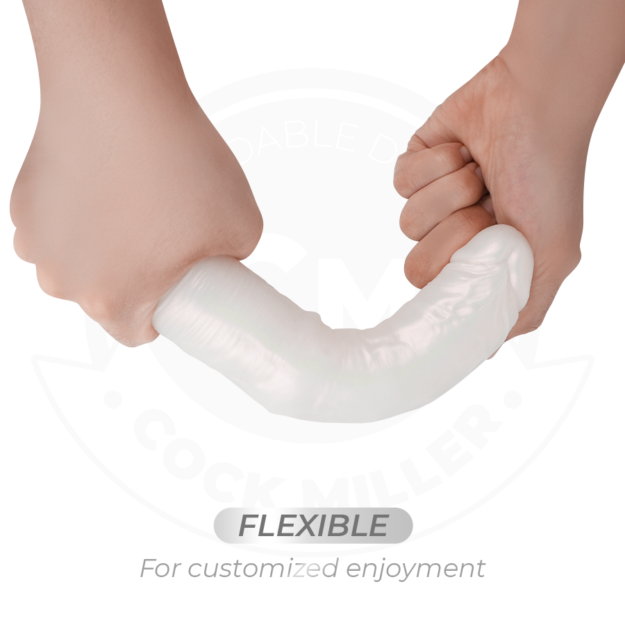 Gode Réaliste Cock Miller Blanc LED 19,5 cm - Télécommandé