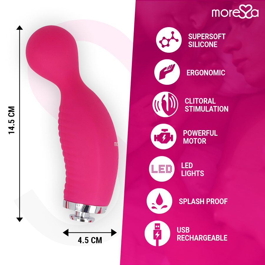 Vibromasseur rechargeable Kirk en silicone premium - Moressa - MORESSA