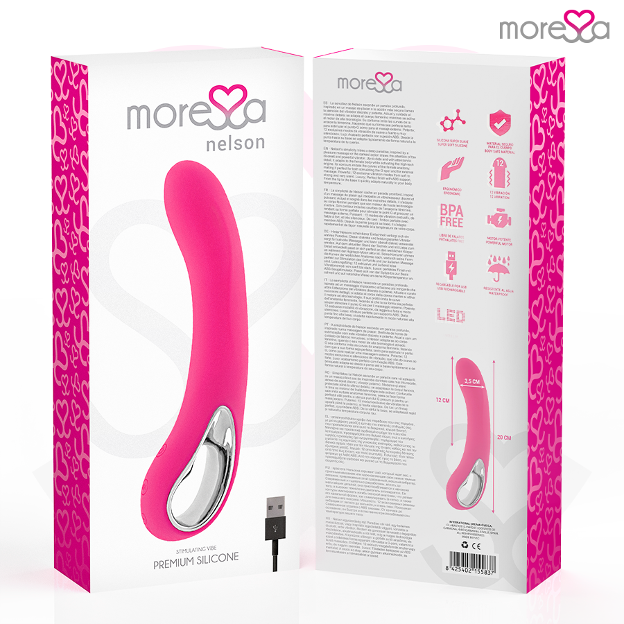 Vibromasseur rechargeable Nelson en silicone premium - Moressa - MORESSA