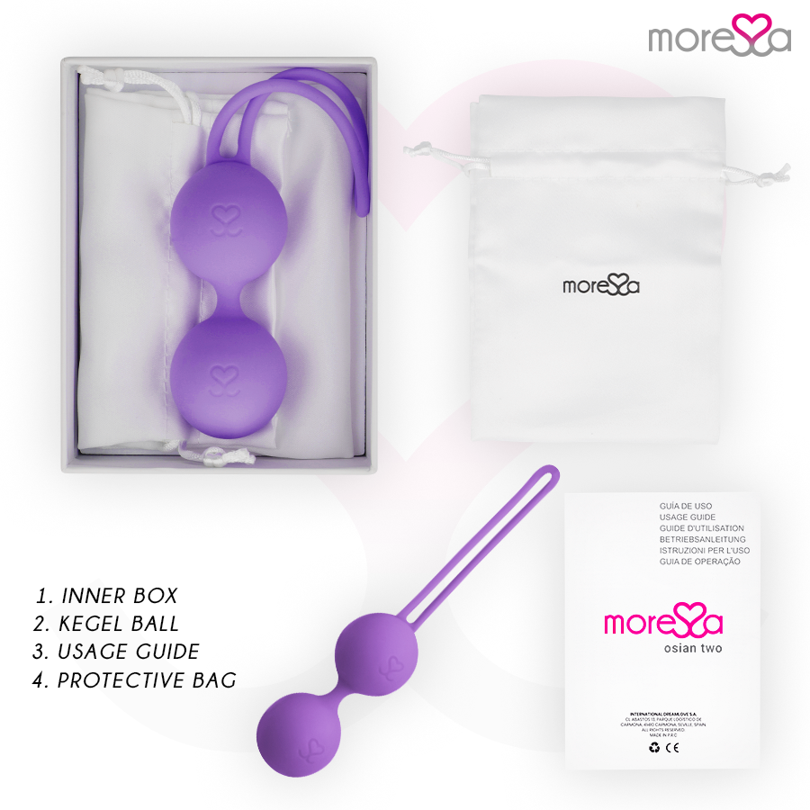 Moressa – Balle de Kegel 101 g pour le renforcement du périnée - Violet