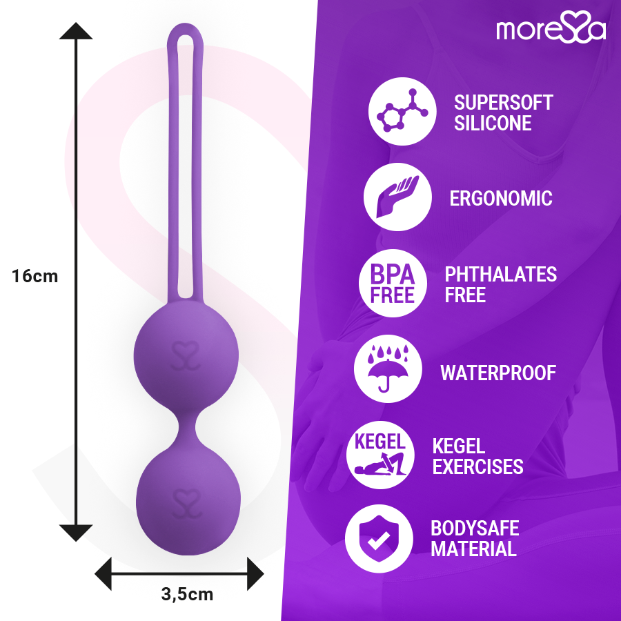 Moressa – Balle de Kegel 101 g pour le renforcement du périnée - Violet