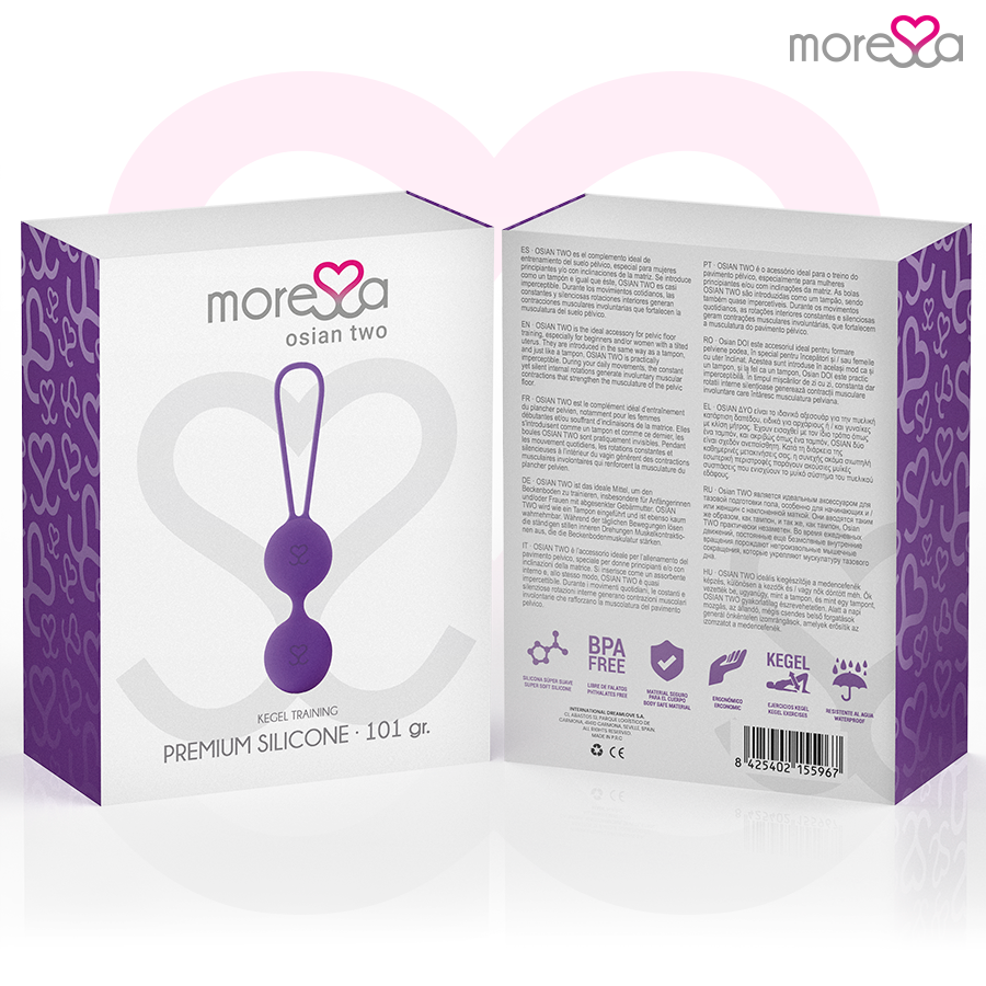 Moressa – Balle de Kegel 101 g pour le renforcement du périnée - Violet