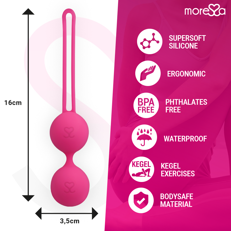 Moressa – Balle de Kegel 101 g pour le renforcement du périnée - Rose