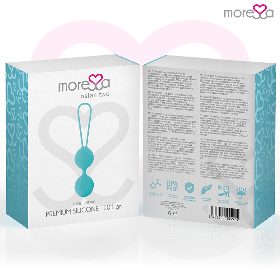 Moressa – Balle de Kegel 101 g pour le renforcement du périnée - Bleu