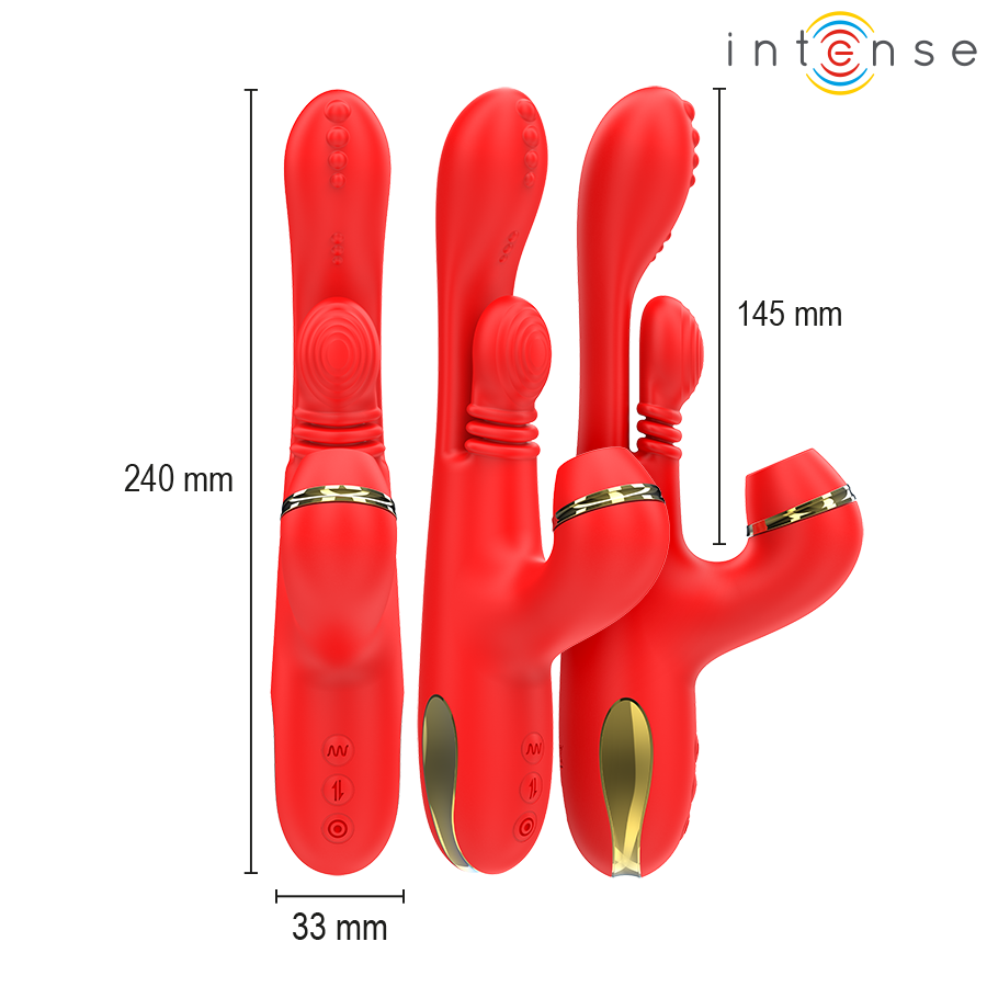 Vibromasseur Multifonction Intense Katy Rouge - Intense