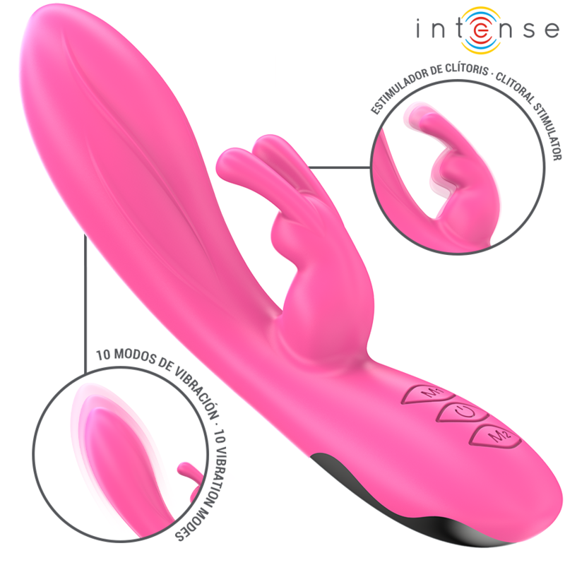 Vibromasseur Rabbit Randall 10 Vibrations Rose - Intense