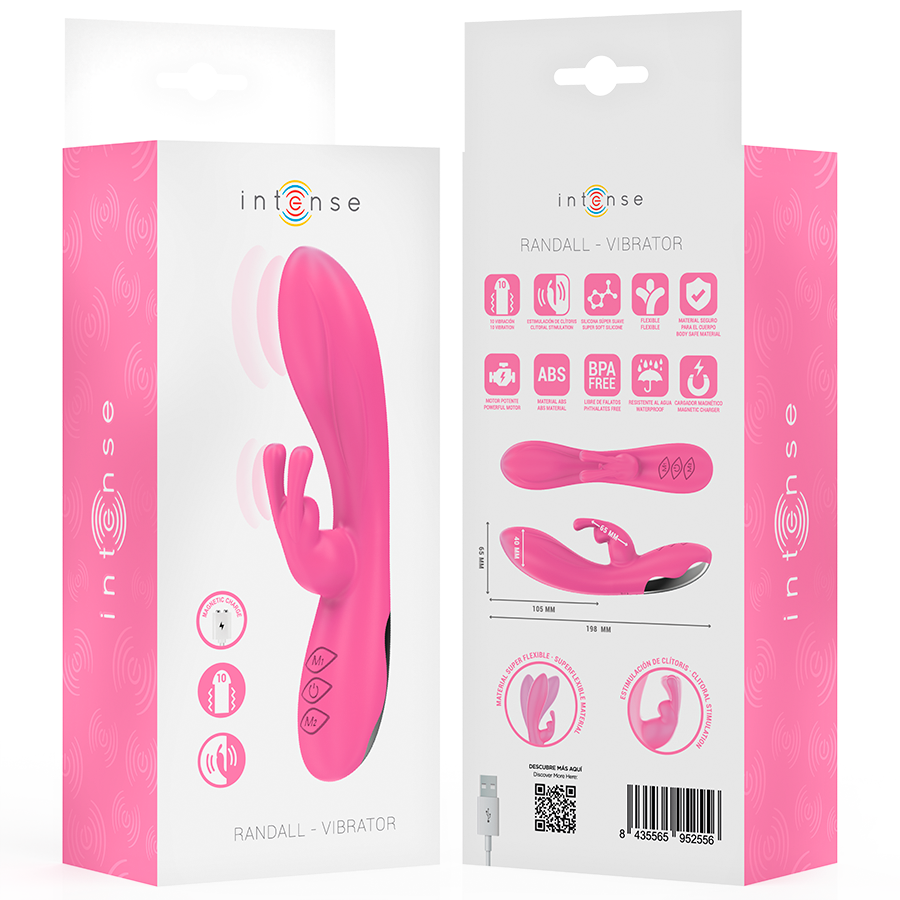 Vibromasseur Rabbit Randall 10 Vibrations Rose - Intense
