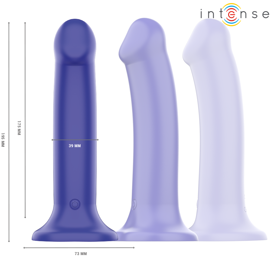 Vibromasseur Victoria avec Ventouse Bleu Foncé - Intense