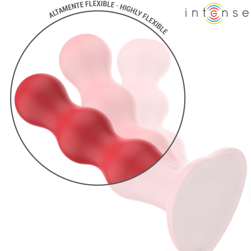Vibrateur Cody Rouge avec Télécommande et Ventouse - Intense