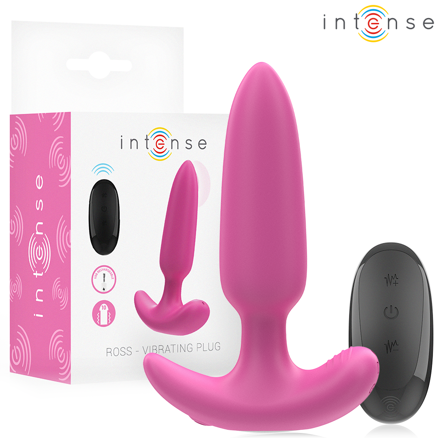 Plug Anal Vibrant Ross 10 Modes Télécommandé Rose - Intense