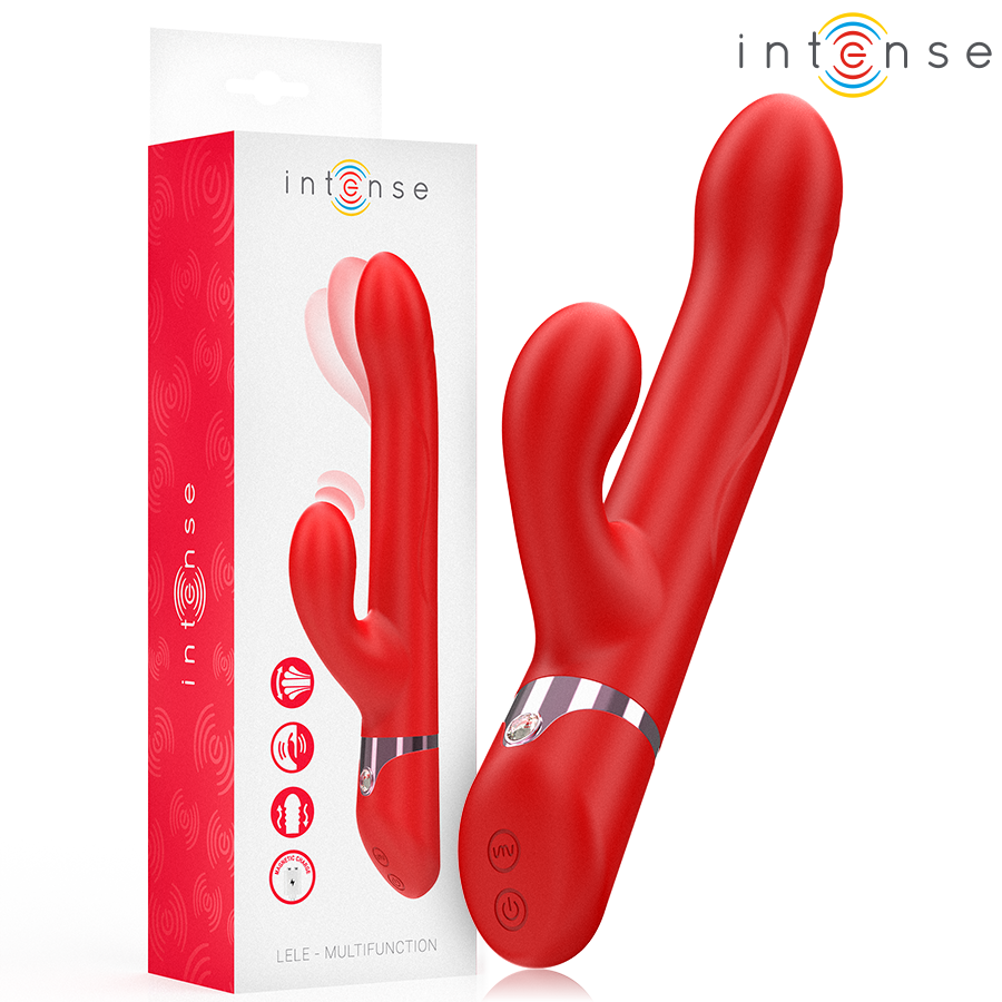 Vibrateur LELE Multifonction Rotatif Oscillant Rouge - Intense