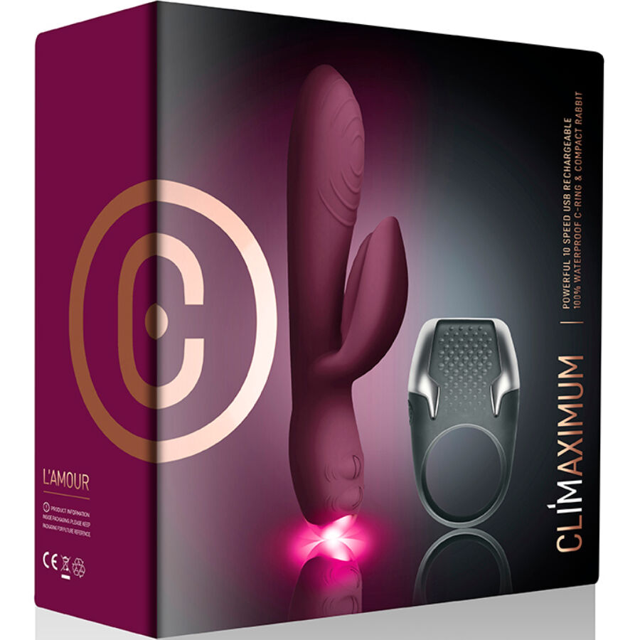 Kit Couple L'Amour Vibrateur Rabbit + Anneau Pénien LED - Climaximum
