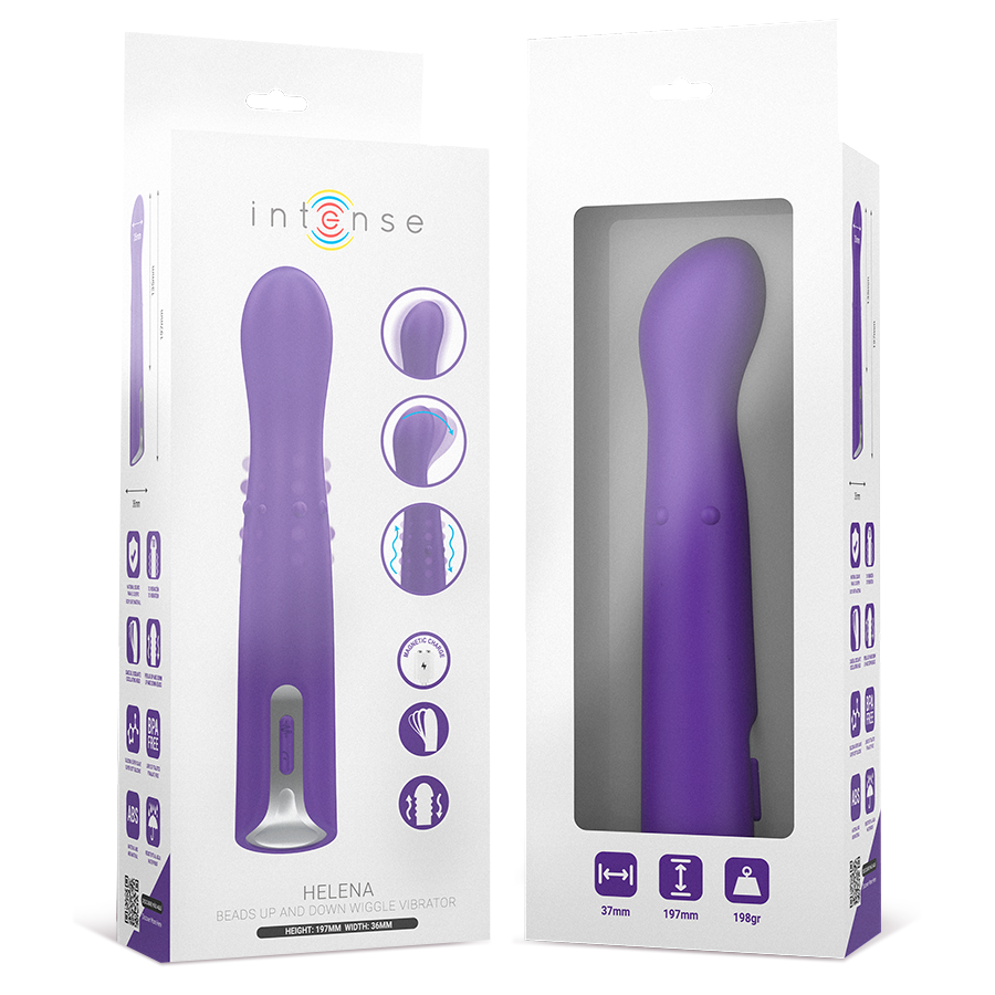 Vibrateur Helena Beads Up & Down Wiggle 13,5 cm - Intense