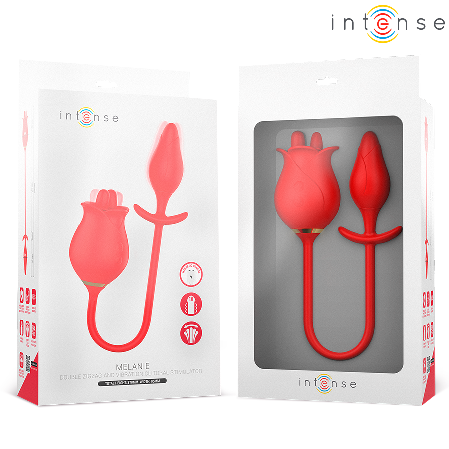 Stimulateur Clitoridien Double Melanie Langue Zigzag - Intense