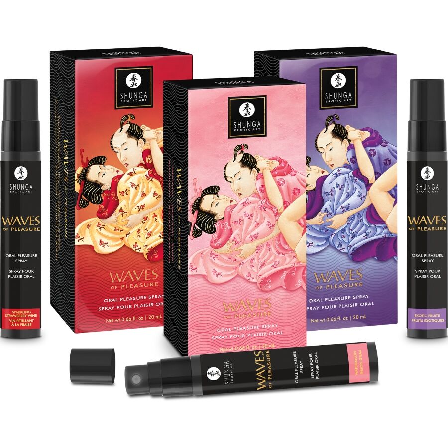 Spray Oral Waves Pleasure Seductive Fraise - Shunga - SHUNGA APHRODISIACS