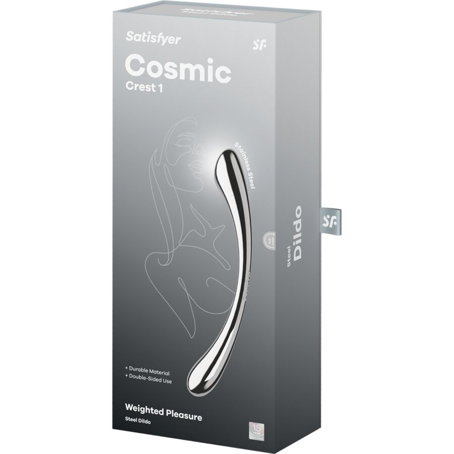 Godemichet Double Cosmic Crest 1 Acier Inoxydable - Satisfyer