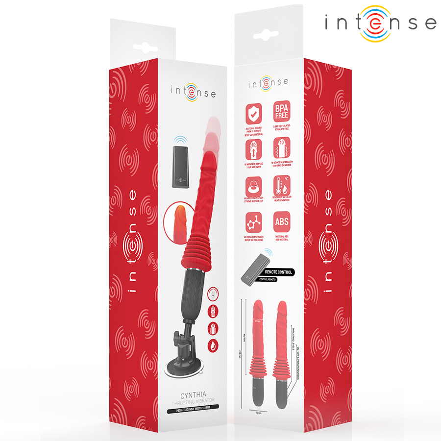 Vibrateur à Poussée Télécommandé Cynthia avec Chauffage - Intense