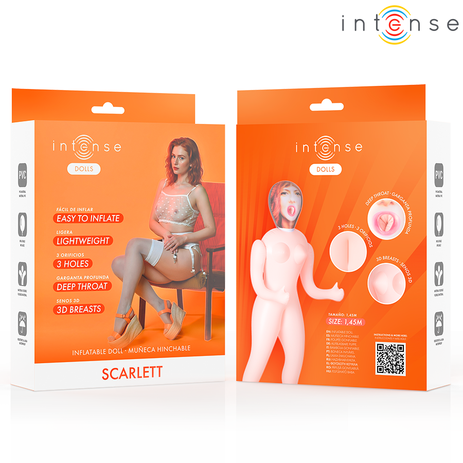 Poupée sexuelle gonflable Femme avec Seins 3D Scarlett - Intense