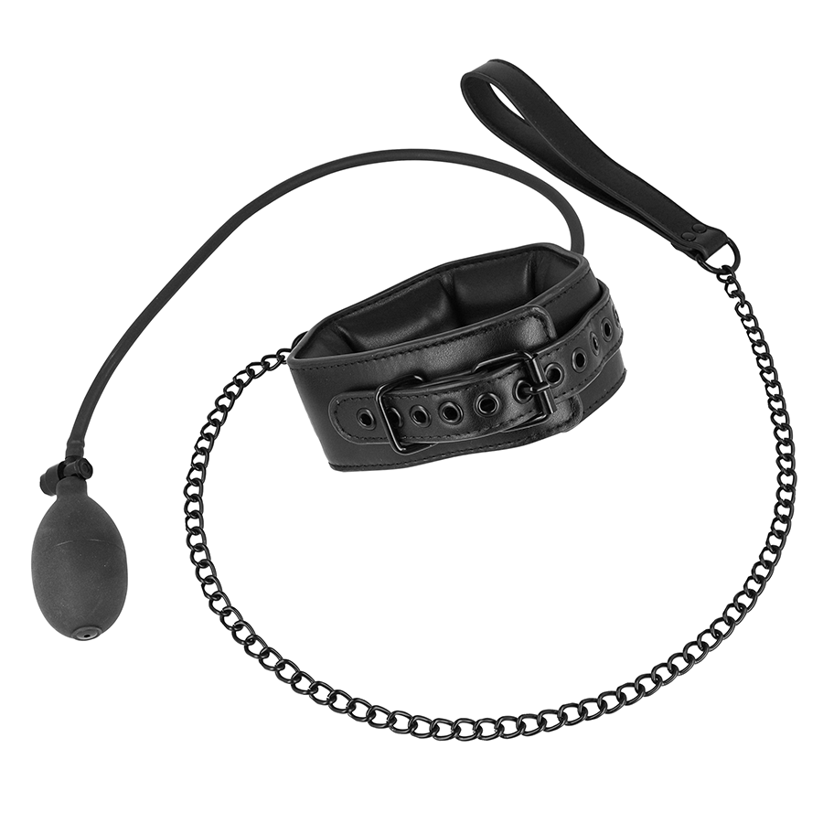 Collier BDSM Gonflable avec Chaîne - Fetish Submissive - FETISH SUBMISSIVE BONDAGE