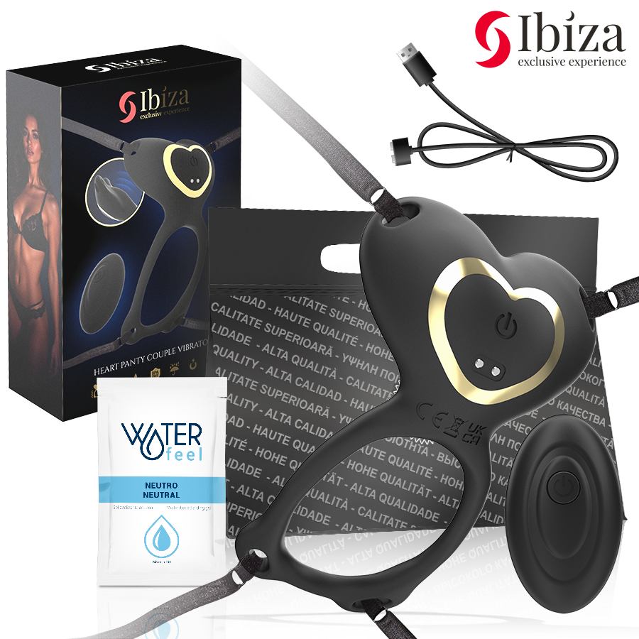 Vibrateur Couple Iel Forme Cœur avec Télécommande - Ibiza
