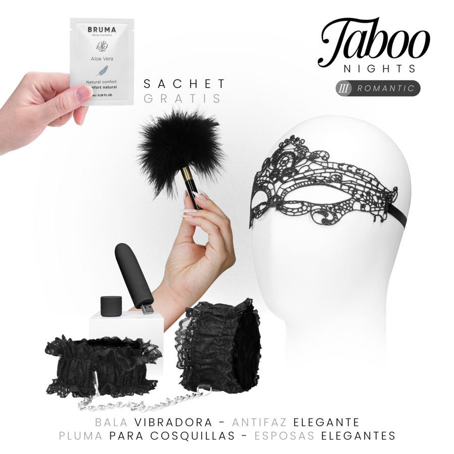 Coffret intime Taboo Nights 3 Romantic pour couple - Coquette - TABOO NIGHTS