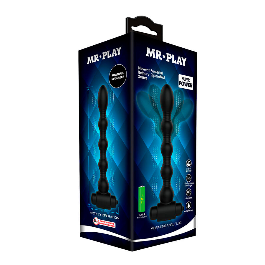 Masseur Anal Vibrant Mr Play Noir 10 Vitesses - Mr Play