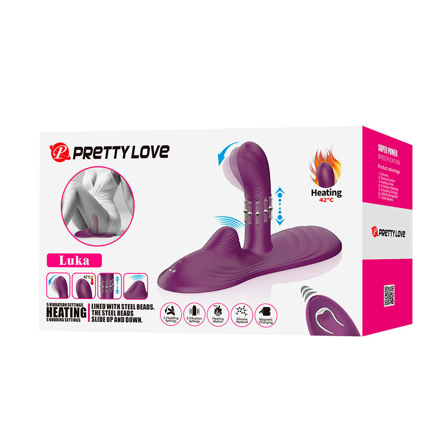 Vibrateur Position Assise Luka avec Chauffant - Pretty Love
