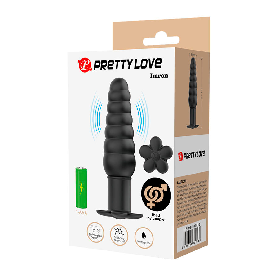 Plug Anal Vibrant Waterproof Imron Noir - Pretty Love