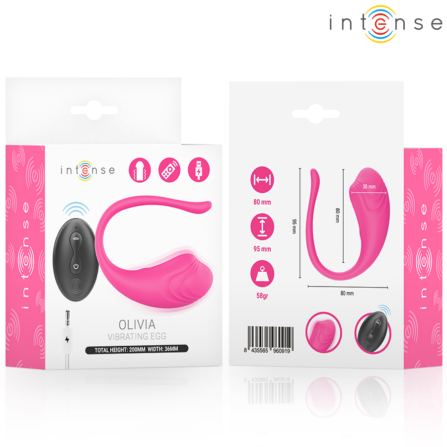 Œuf Vibrant Intense Olivia Pink avec Télécommande