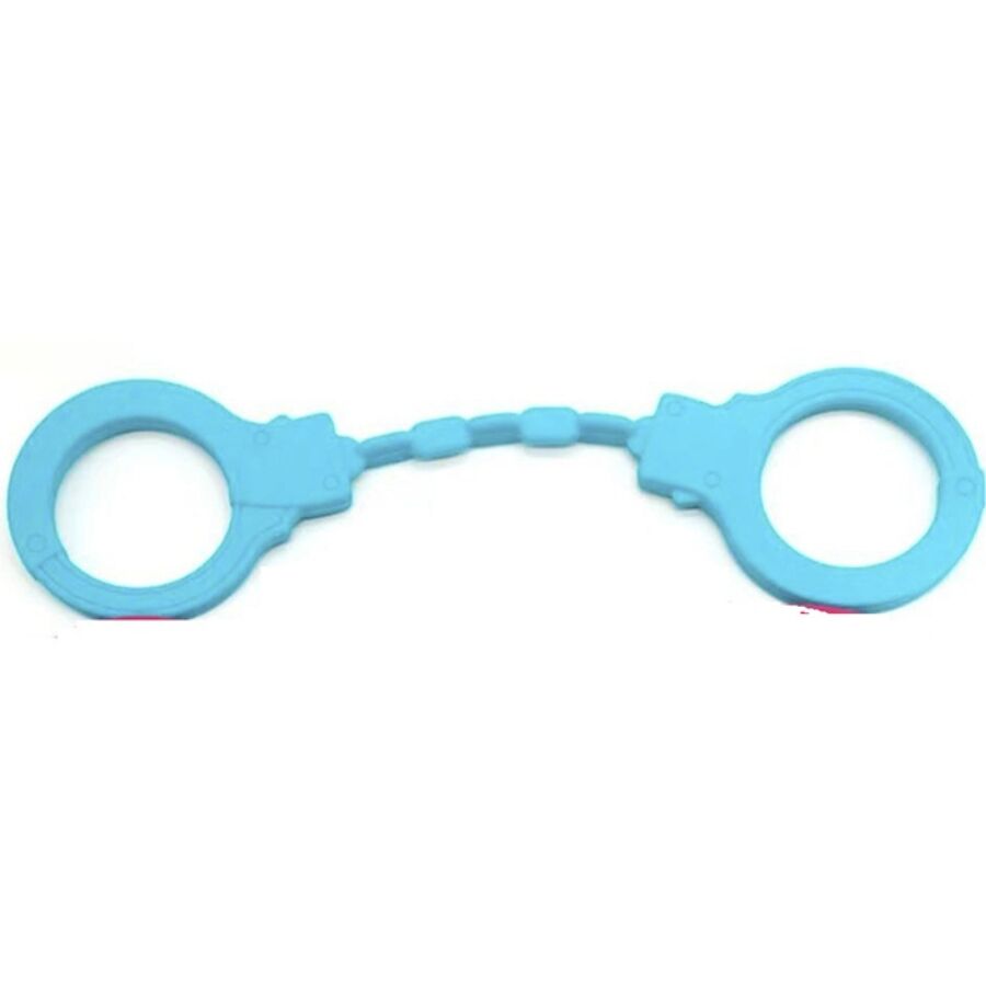 Menottes Érotiques Silicone Bleues - Diablo Picante