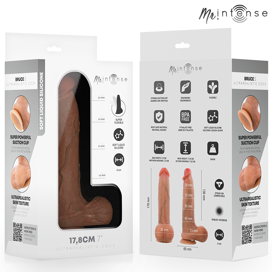 Gode Réaliste MR Intense Bruce S avec Testicules 17,8cm - MR Intense