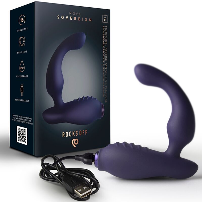 Mini Baguette Rechargeable 16 Fonctions Rose Pivoine - Rocks-Off