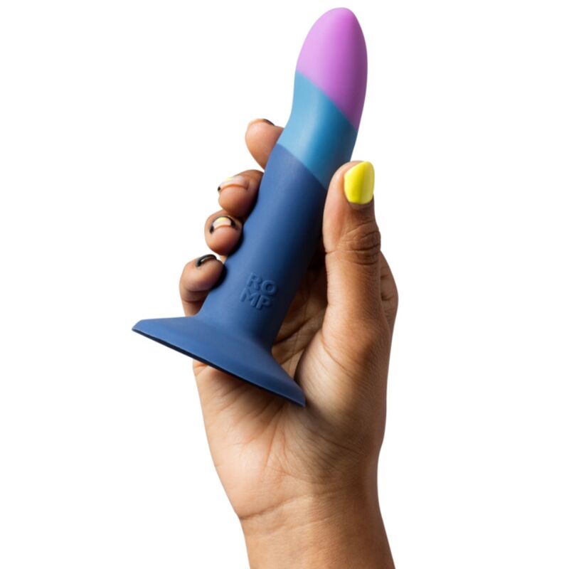 Gode en Silicone Piccolo avec Ventouse Tricolore 14 cm - ROMP