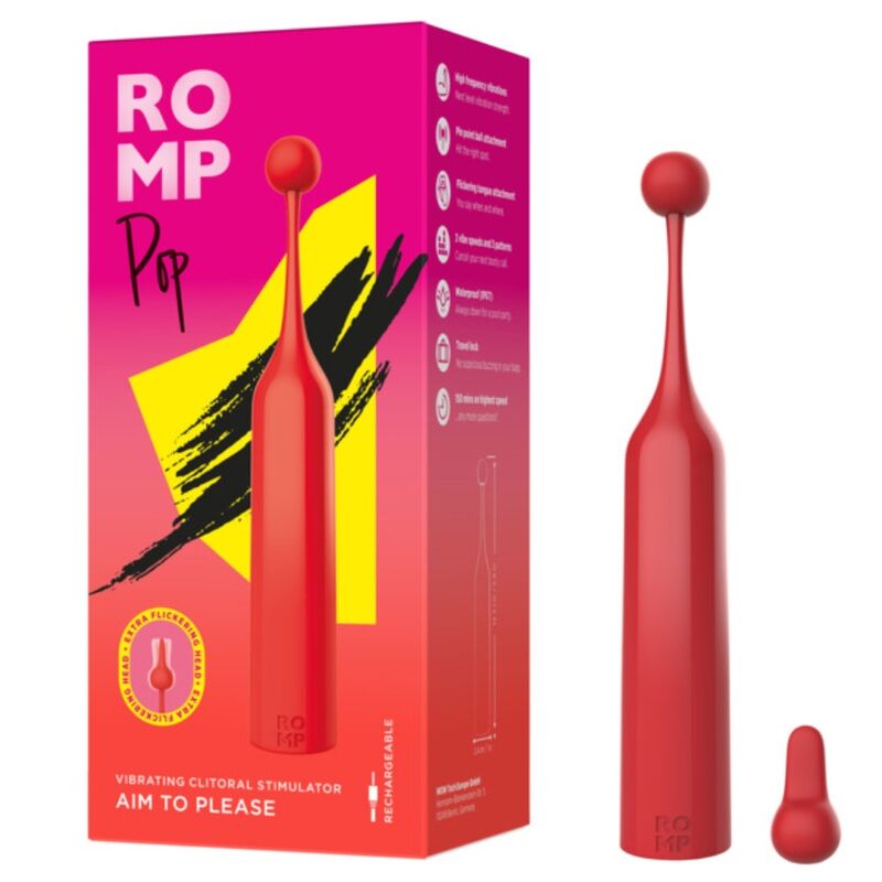 Stimulateur Clitoridien Pop Rouge - ROMP
