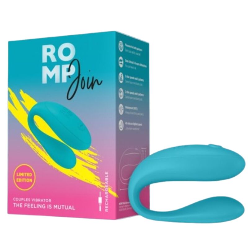 Anneau Vibrant pour Couples Join Turquoise - ROMP
