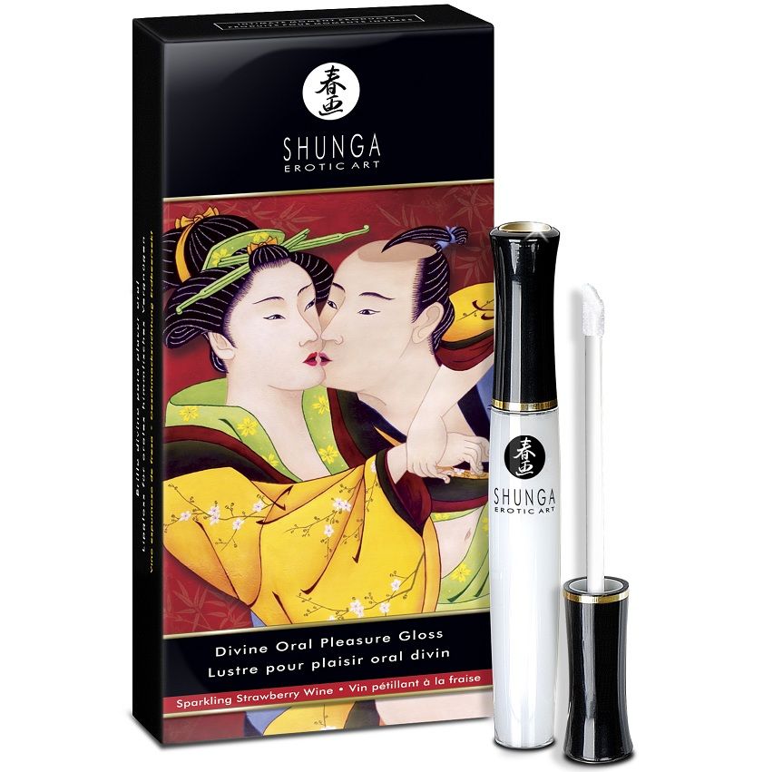 Shunga - Gloss à Lèvres Plaisir Oral Divin Vin pétillant à la Fraise