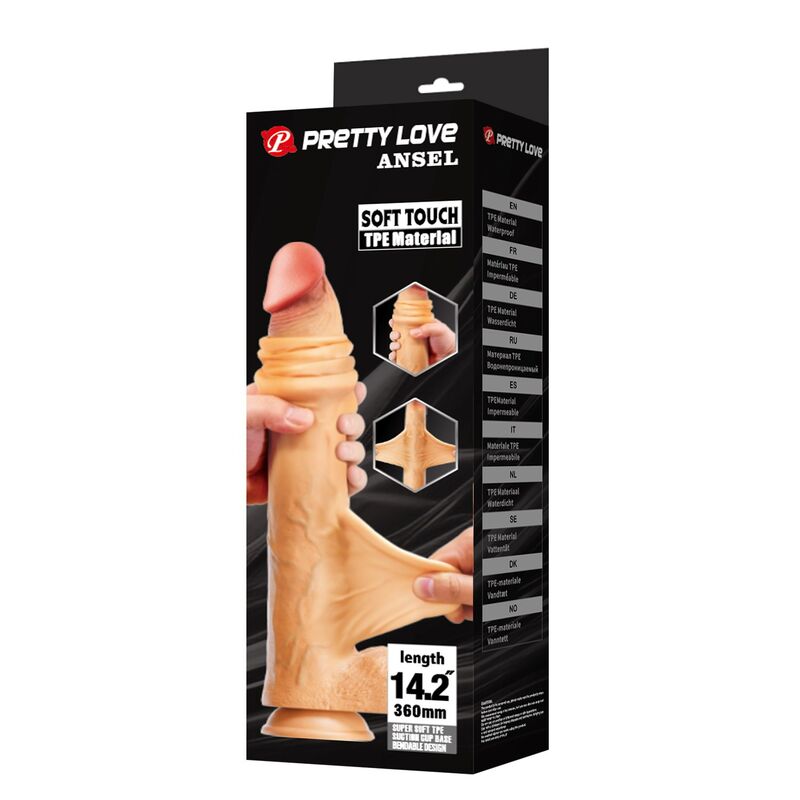Realistischer Dildo Ansel 36 cm Ø 4,8 cm TPE - Pretty Love
