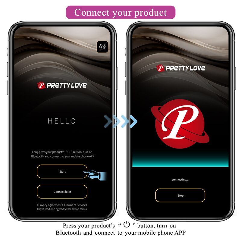 PRETTY LOVE - Å'UF VIBRANT CONTRÔLABLE PAR APPLICATION PULSEN 12 FONCTIONS RECHARGEABLE PAR USB VERT-JAUNE