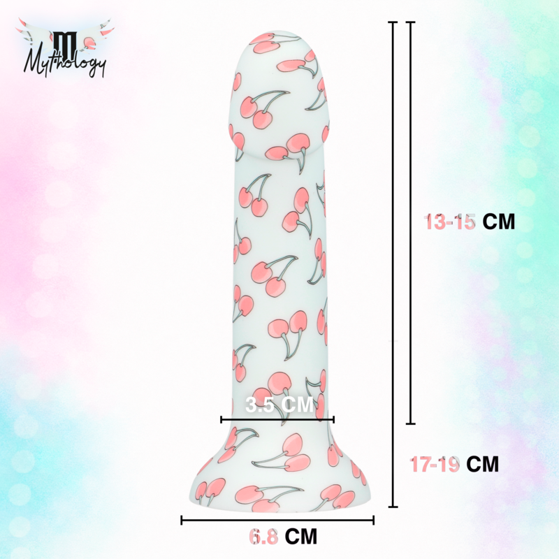 MYTHOLOGY - LYRA 3 GODEMICHET EN SILICONE 17 CM Ø 3,6 CM CERISES
