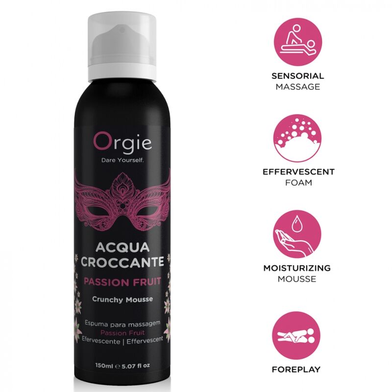 ORGIE - MOUSSE DE MASSAGE CROQUANTE AUX FRUITS DE LA PASSION ACQUA CROCCANTE 150 ML