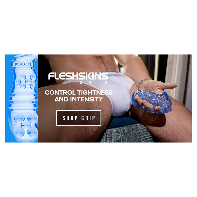 FLESHLIGHT – FLESHSKINS GRIP BLUE ICE MASTURBATEUR MANUEL HOMME BLEU